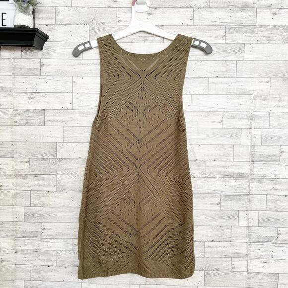 REWIND Olive Green Crochet Mini Tank Dress, M, NWOT! - Picture 7 of 8